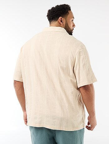 Chemise en maille fantaisie à manches courtes