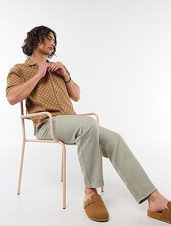 Chemise en maille fantaisie à manches courtes