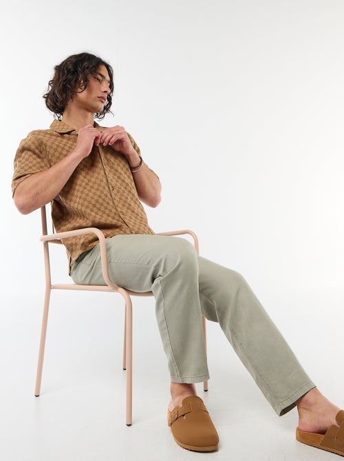 Chemise en maille fantaisie à manches courtes - Kiabi