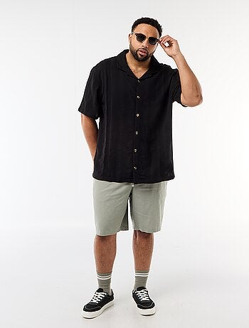 Chemise en maille fantaisie à manches courtes