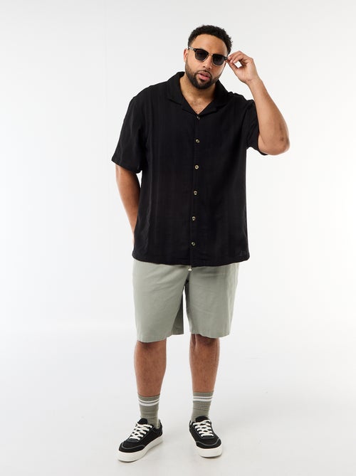 Chemise en maille fantaisie à manches courtes - Kiabi