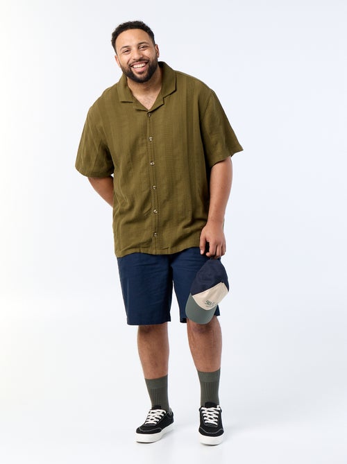 Chemise en maille fantaisie à manches courtes - Kiabi