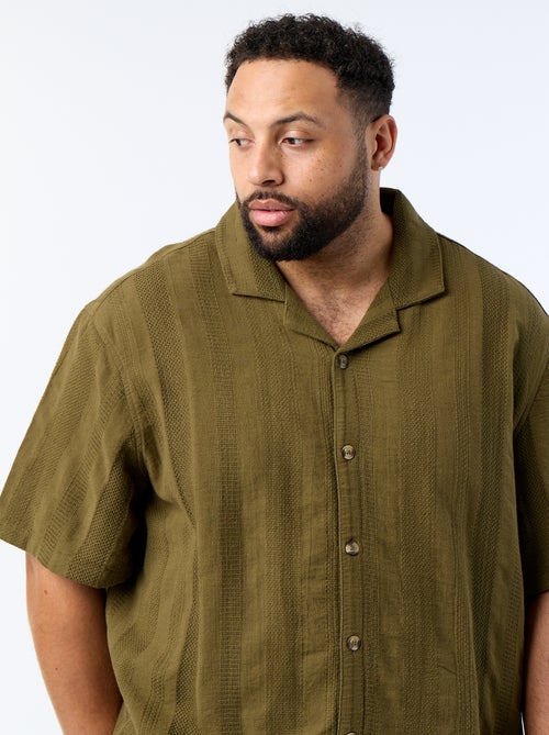 Chemise en maille fantaisie à manches courtes - Kiabi