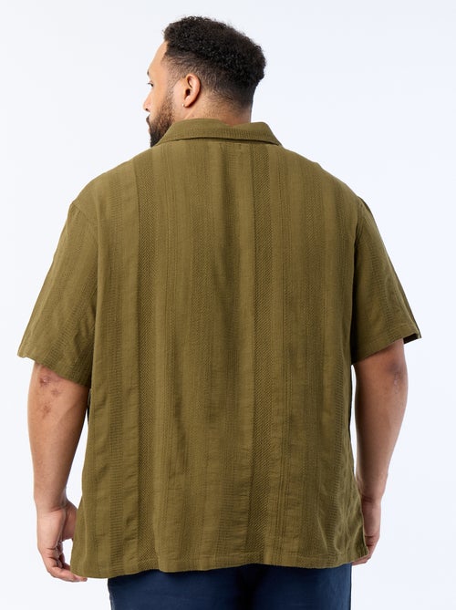 Chemise en maille fantaisie à manches courtes - Kiabi