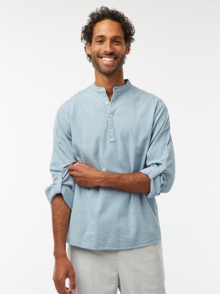 Chemise en maille gaufrée