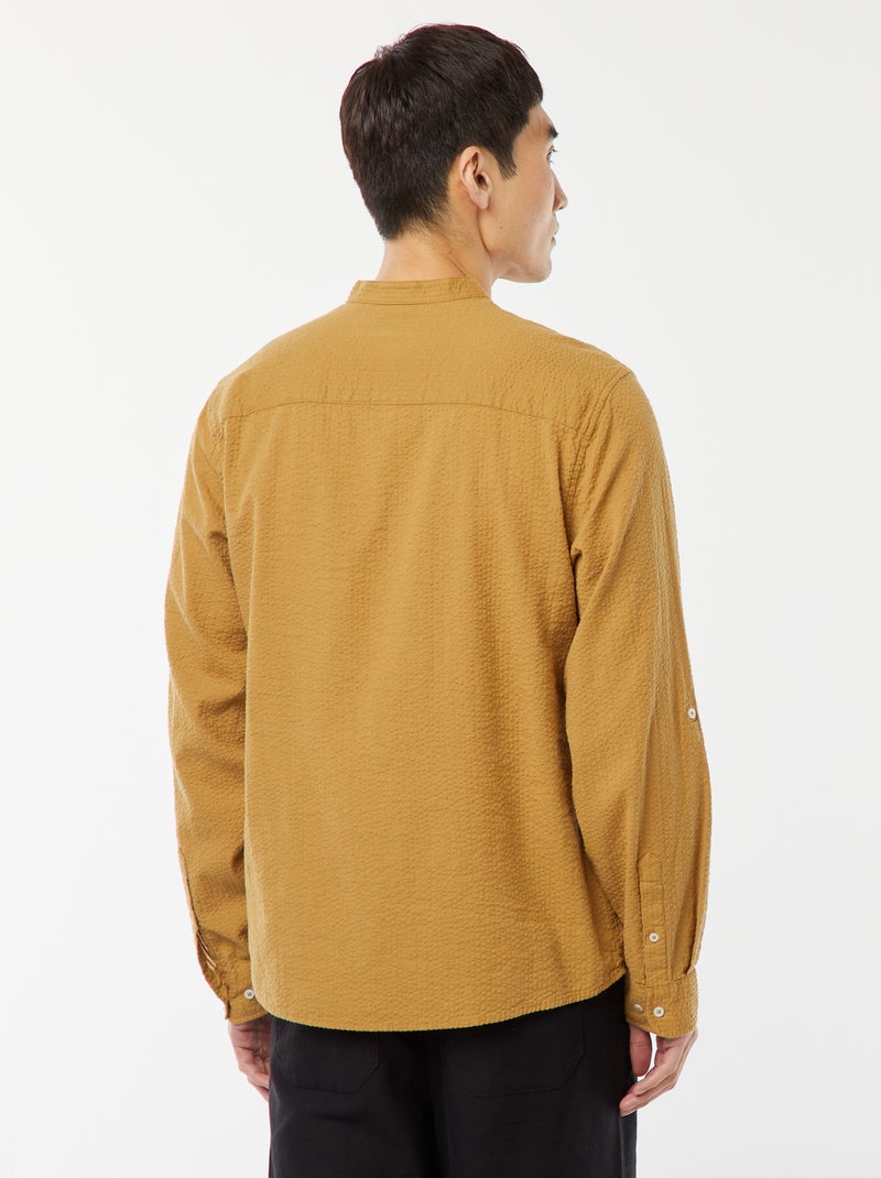 Chemise en maille gaufrée Vert - Kiabi