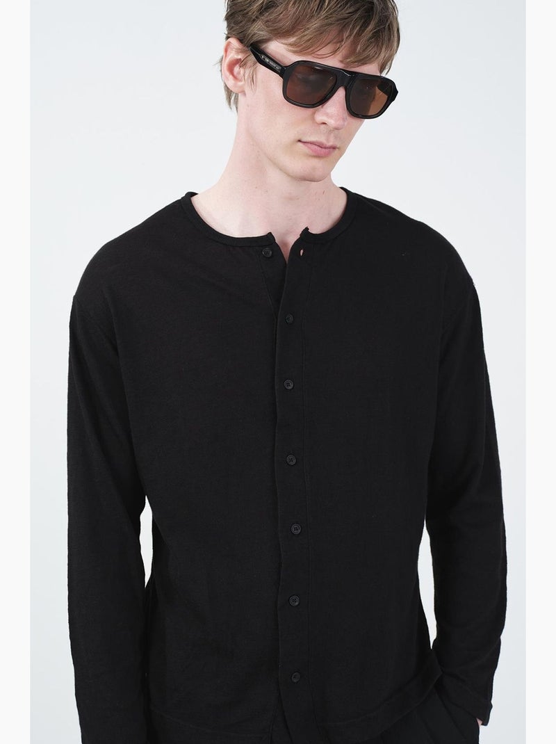 Chemise en maille homme giesto Noir - Kiabi