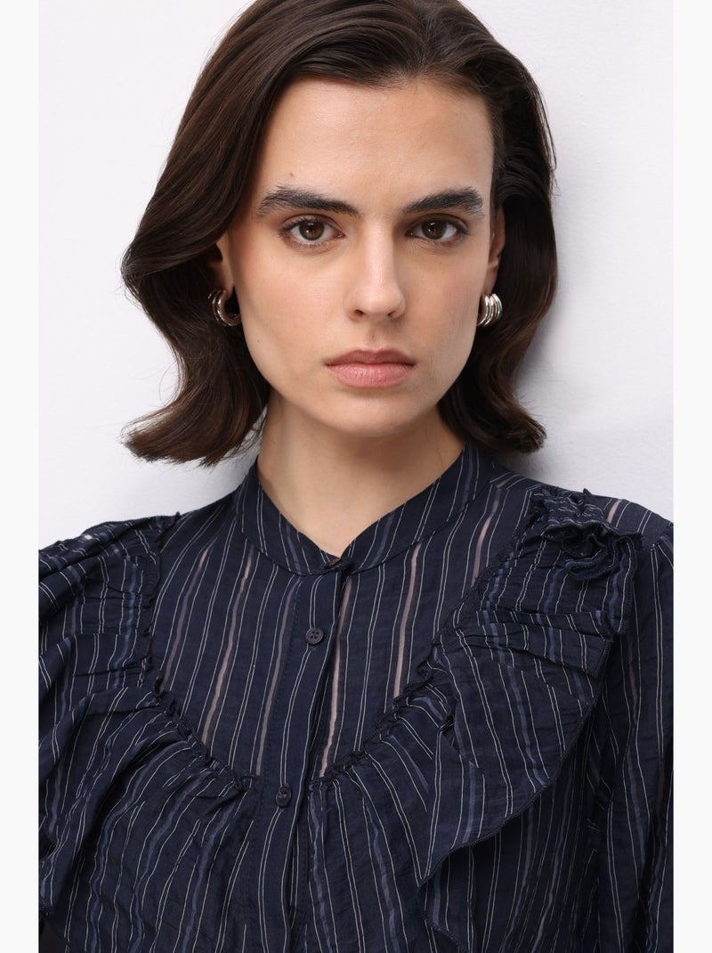 Chemise en mélange de coton mixray Bleu marine - Kiabi