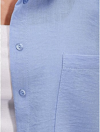 Chemise en mélange de lin avec fermeture à boutons bdart
