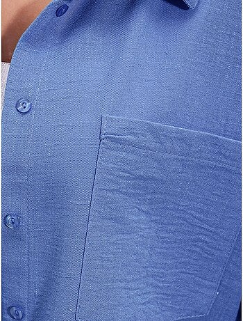 Chemise en mélange de lin avec fermeture à boutons bdart
