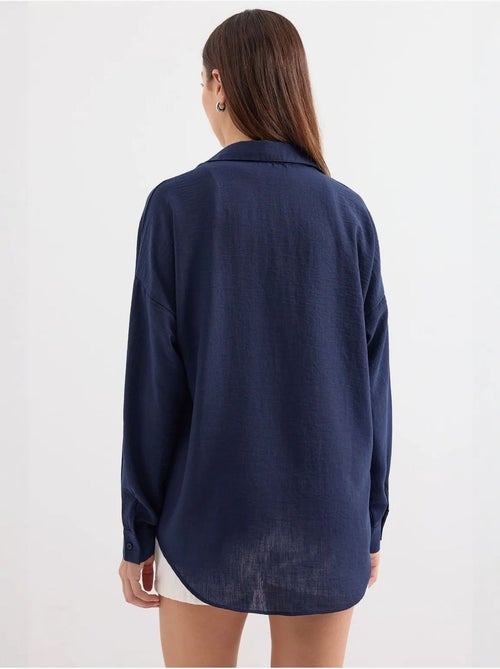 Chemise en mélange de lin avec fermeture à boutons bdart - Kiabi Chemise en mélange de lin avec fermeture à boutons bdart - Kiabi