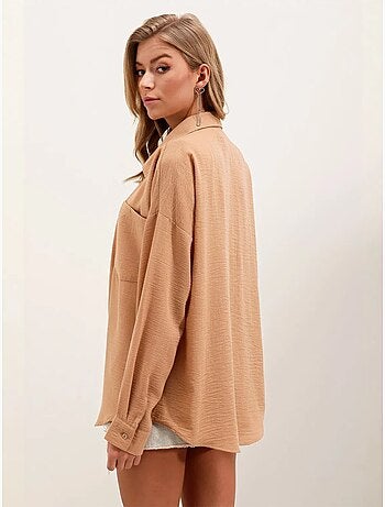 Chemise en mélange de lin avec fermeture à boutons bdart