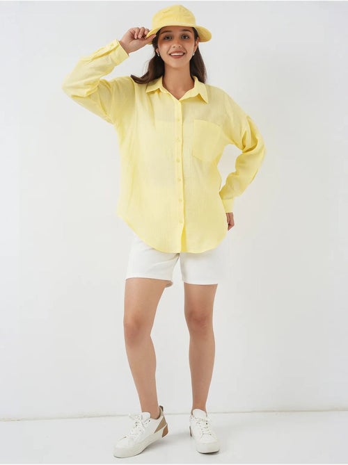 Chemise en mélange de lin avec fermeture à boutons bdart - Kiabi