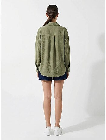 Chemise en mélange de lin avec fermeture à boutons bdart