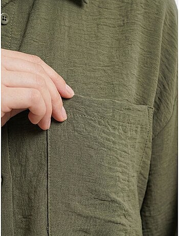 Chemise en mélange de lin avec fermeture à boutons bdart