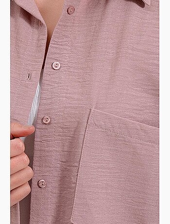 Chemise en mélange de lin avec fermeture à boutons bdart