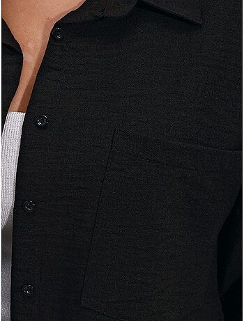 Chemise en mélange de lin avec fermeture à boutons bdart
