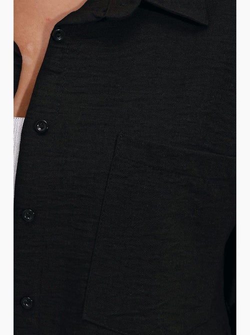 Chemise en mélange de lin avec fermeture à boutons bdart - Kiabi Chemise en mélange de lin avec fermeture à boutons bdart - Kiabi