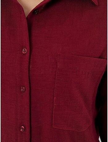 Chemise en mélange de lin avec fermeture à boutons bdart