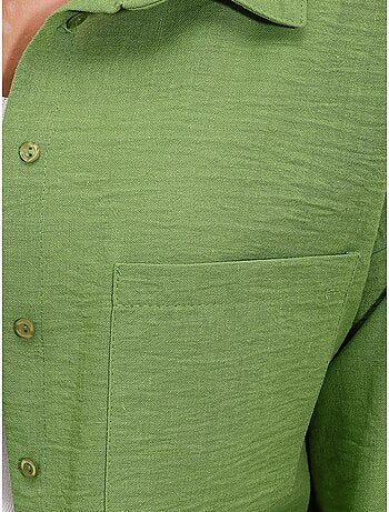 Chemise en mélange de lin avec fermeture à boutons bdart