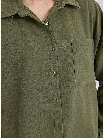 Chemise en mélange de lin avec fermeture à boutons bdart