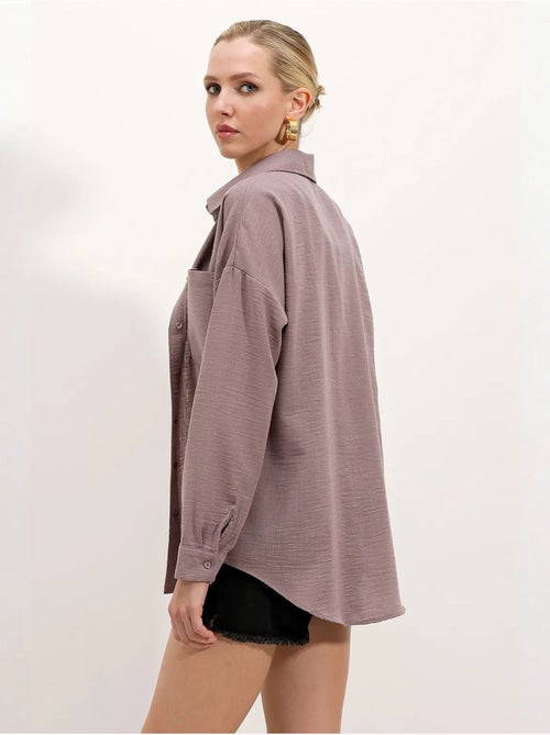 Chemise en mélange de lin avec fermeture à boutons bdart - Kiabi Chemise en mélange de lin avec fermeture à boutons bdart - Kiabi