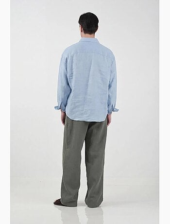 Chemise en mélange de lin oversize pour homme giesto