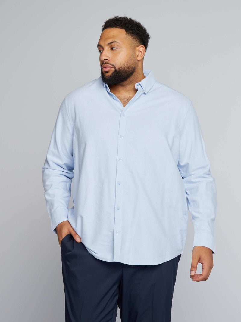 Chemise en oxford Bleu - Kiabi
