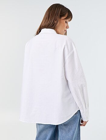 Chemise en oxford col chemisier
