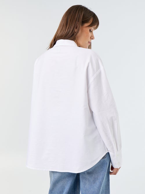 Chemise en oxford col chemisier - Kiabi Chemise en oxford col chemisier - Kiabi