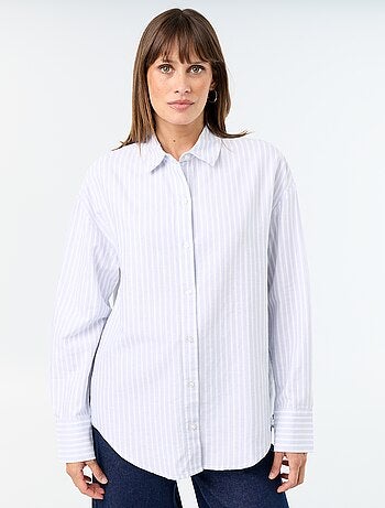 Chemise en oxford col chemisier