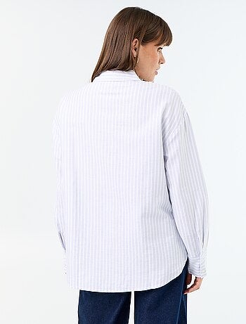 Chemise en oxford col chemisier