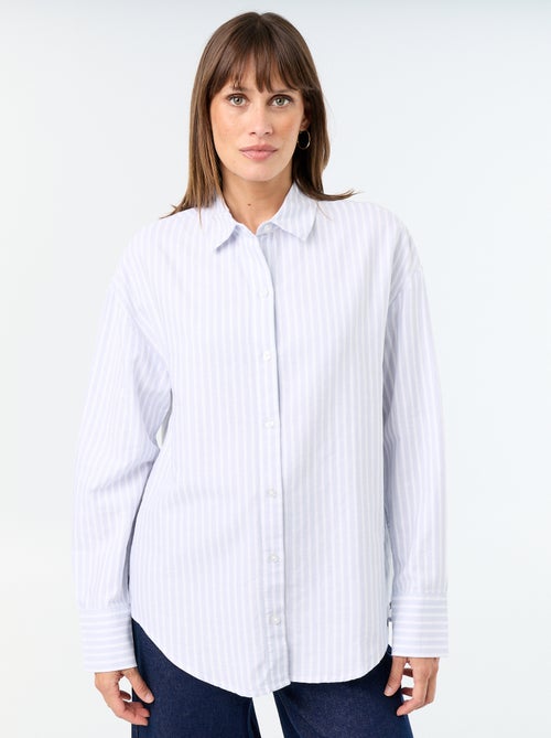 Chemise en oxford col chemisier - Kiabi Chemise en oxford col chemisier - Kiabi