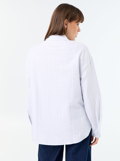 Chemise en oxford col chemisier - Kiabi Chemise en oxford col chemisier - Kiabi
