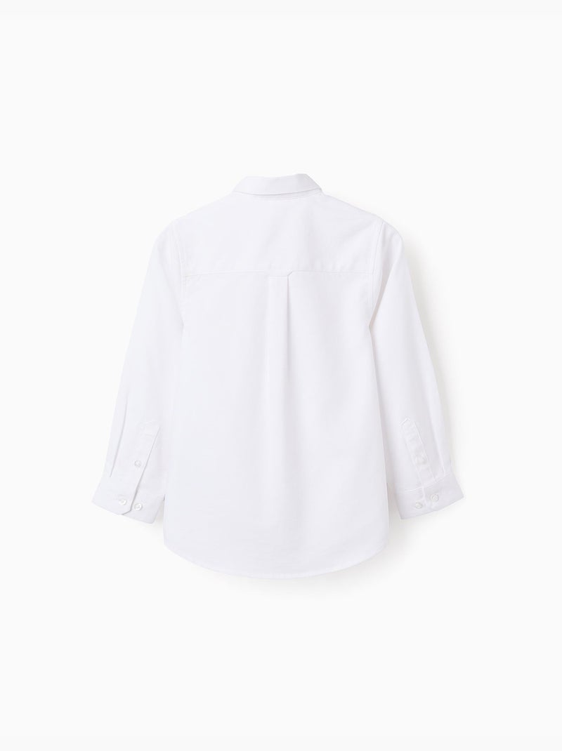 Chemise en Oxford de Coton Blanc - Kiabi