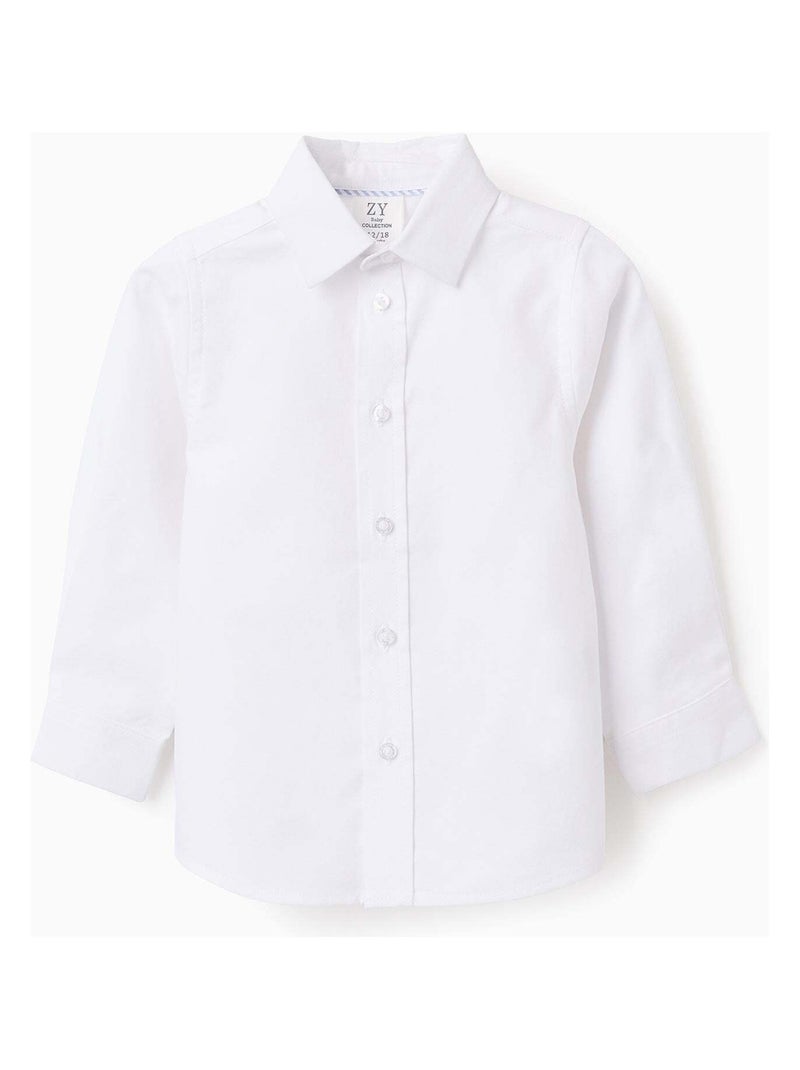 Chemise en Oxford de Coton Blanc - Kiabi