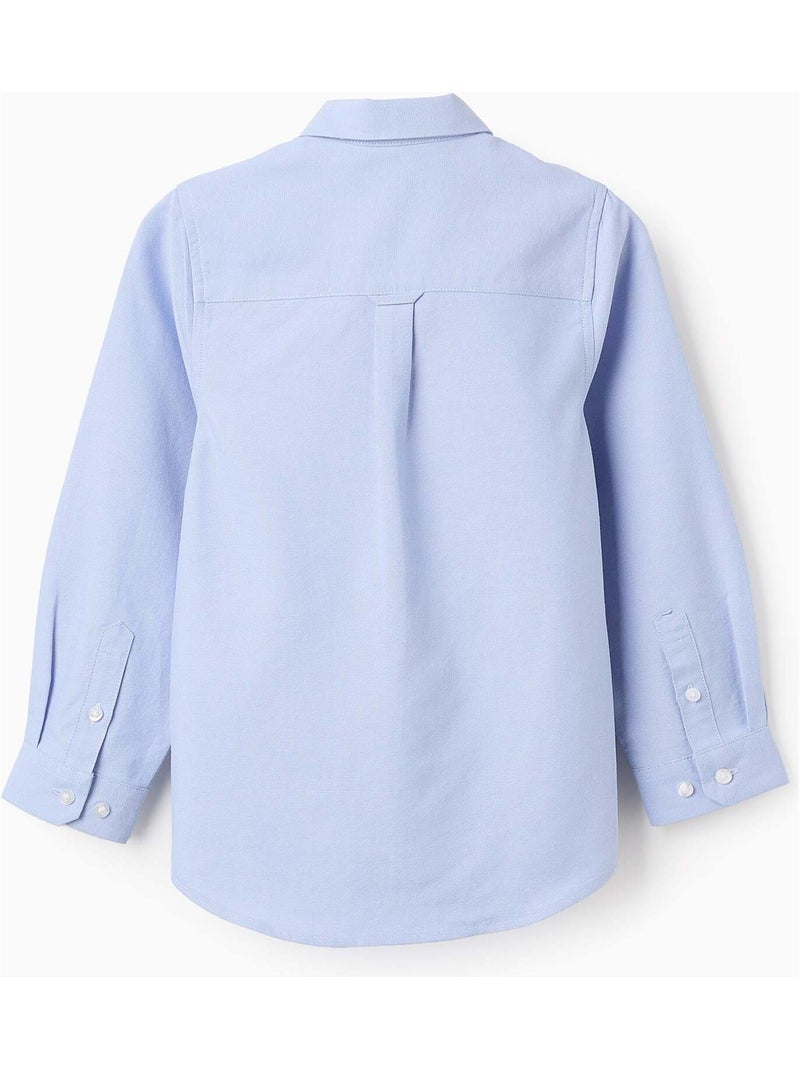 Chemise en Oxford de Coton Bleu clair - Kiabi