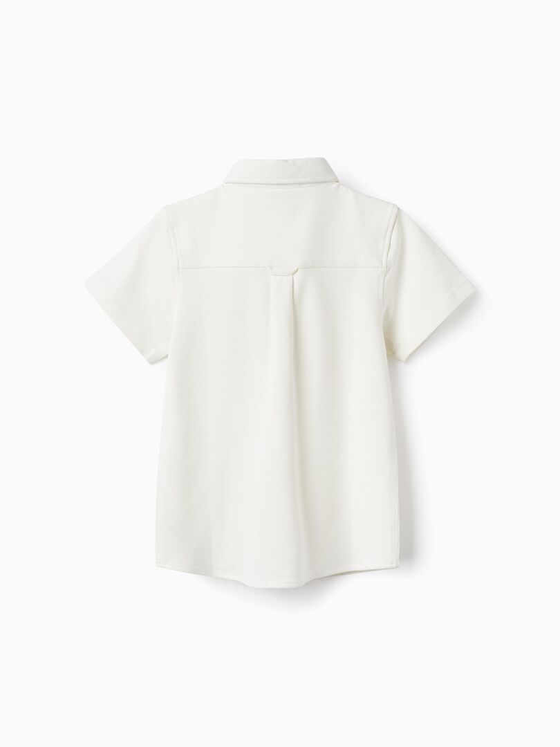 Chemise Cuban Guayabera Pour Garçon - 100% Coton - Manches Courtes - Style Décontracté Été