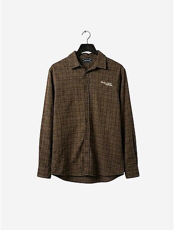 Chemise en popeline à carreaux coupe décontractée pour homme giesto