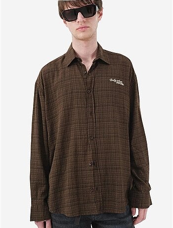 Chemise en popeline à carreaux coupe décontractée pour homme giesto