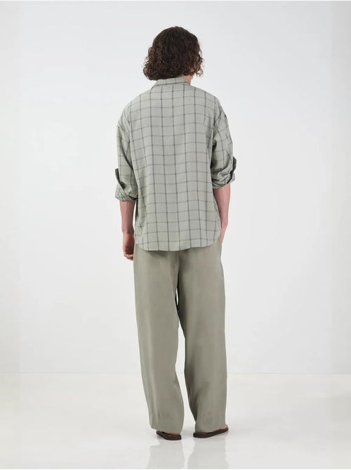Chemise en popeline à carreaux oversize giesto - Kiabi Chemise en popeline à carreaux oversize giesto - Kiabi