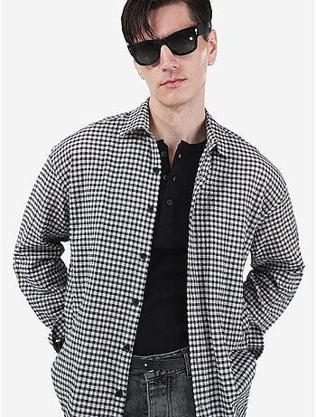 Chemise en popeline à carreaux pour homme giesto