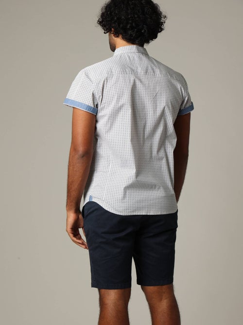 Chemise en popeline à manches courtes avec motif géométrique 'Deeluxe' - Kiabi