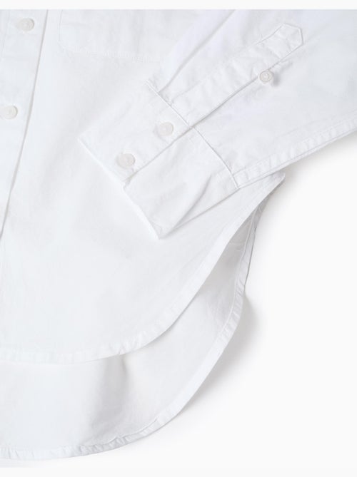 Chemise en popeline à manches longues avec épaules tombantes - Kiabi Chemise en popeline à manches longues avec épaules tombantes - Kiabi