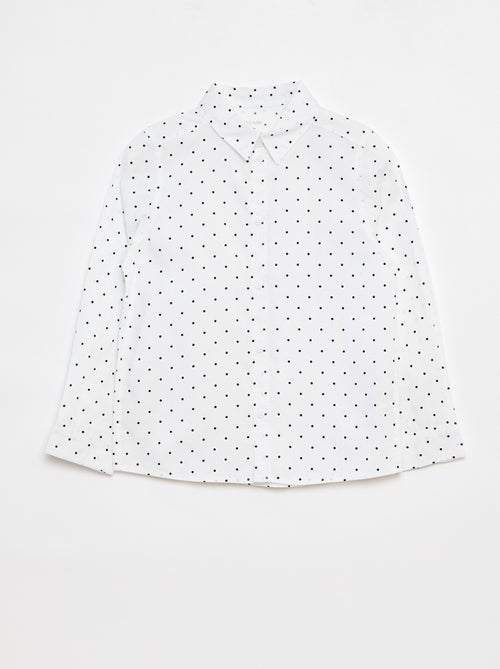 Chemise en popeline à manches longues - Kiabi