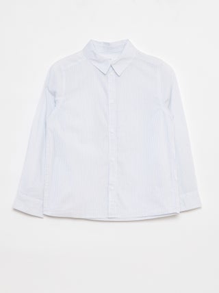 Chemise en popeline à manches longues