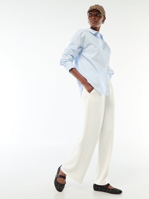 Chemise en popeline à manches longues - Kiabi