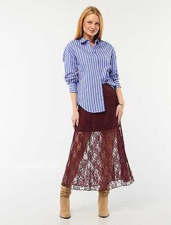 Chemise en popeline à manches longues