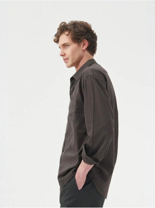 Chemise en popeline à manches longues coupe régulière giesto - Kiabi Chemise en popeline à manches longues coupe régulière giesto - Kiabi