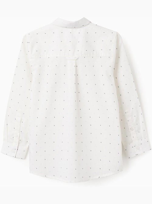 Chemise en popeline à manches longues et motif - Kiabi